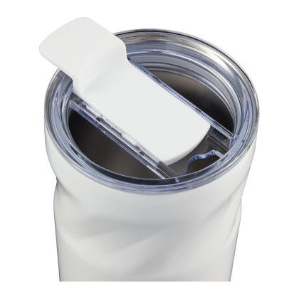 Custom Thalia 16 oz Vacuum Insulated Tumbler - White Top View 