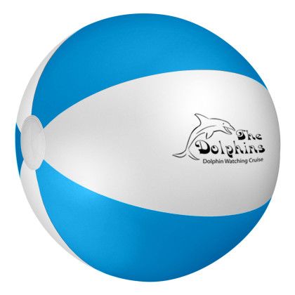 Custom 20" Beach Ball - White with blue