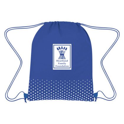 Custom Connect The Dots Non-Woven Drawstring Bag - Royal blue