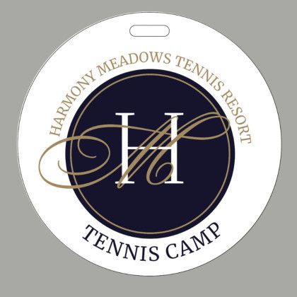 Custom Round Luggage Tag With Write-On Back