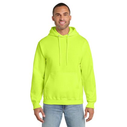 Custom Port & Company Essential Fleece Pullover Hooded Sweatshirt - Safety Green
