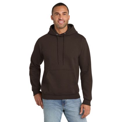 Custom Port & Company Essential Fleece Pullover Hooded Sweatshirt - Chocolate Brown