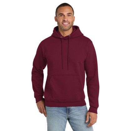 Custom Port & Company Essential Fleece Pullover Hooded Sweatshirt - Cardinal