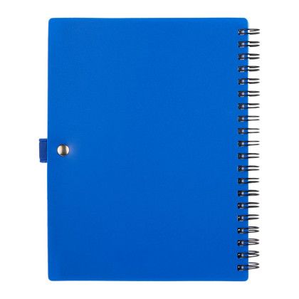 Custom 5" x 7" FSC Recycled Stash Spiral Notebook - Blue Back View 