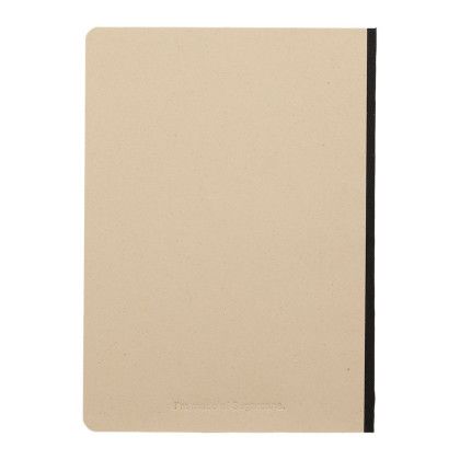 Custom 5" x 7" Sugarcane Paper Meeting Notebook - Black Back View 