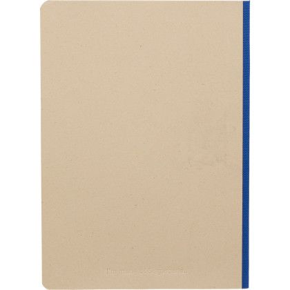 Custom 5" x 7" Sugarcane Paper Meeting Notebook - Blue Back View 