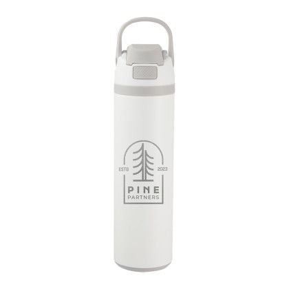 Custom Reef 24 oz Vacuum Recycled Stainless-Steel Bottle - White 