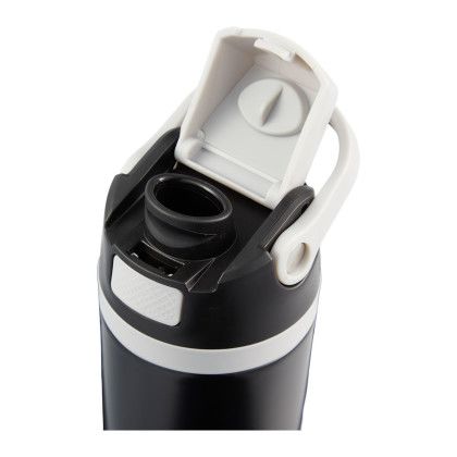Custom Reef 24 oz Vacuum Recycled Stainless-Steel Bottle - Black Open View 
