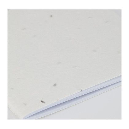 Custom 4" x 6" Seed Paper Meeting Notebook - Beige Open View 