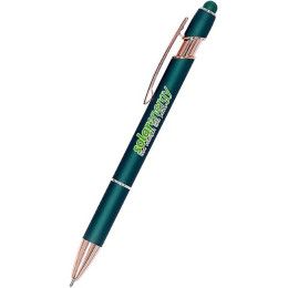 Custom Full Color Ultima Rose Gold Stylus Pen - Forest Green Custom Full Color Ultima Rose Gold Stylus Pen - Forest Green