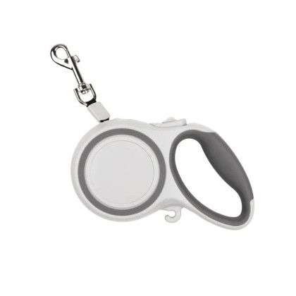 Custom PawGuard 16 ft Retractable Leash - Gray Back View Custom PawGuard 16 ft Retractable Leash - Gray Back View