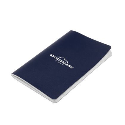 Custom EcoFruit Stitch-Bound Journal with Recycled Paper - Navy Side View Custom EcoFruit Stitch-Bound Journal with Recycled Paper - Navy Side View