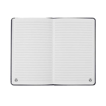 Custom FruitForm Hard Cover Journal with Recycled Paper - Navy Open View Custom FruitForm Hard Cover Journal with Recycled Paper - Navy Open View