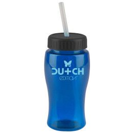Custom Sport Bottle-Straw Lid-Junior 18 oz - Translucent blue Custom Sport Bottle-Straw Lid-Junior 18 oz - Translucent blue