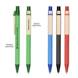 Custom Eco-Inspired Pen With Color Barrel - Colors Custom Eco-Inspired Pen With Color Barrel - Colors