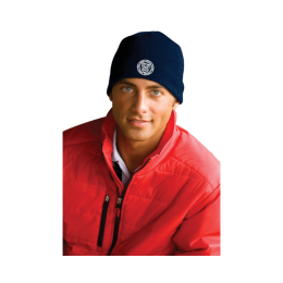 Custom Knit Beanie Cap - Navy 