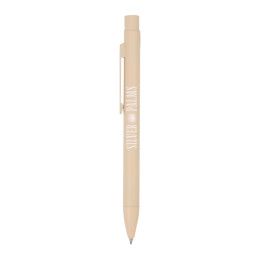 Custom Wellable Recycled Brass Gel Pen - Beige