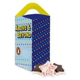 Custom Tote Box with Peppermint Bark Shapes - Employee Appreciation