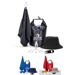 Custom Fairway 14 Piece Golf Kit in Deluxe Dry Bag - All color