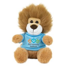 Custom Fluffy the Fierce 6" Plush Teddy Lion - Baby Blue