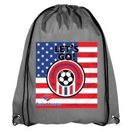 Custom Drawstring Backpack - Full Color - Gray - USA