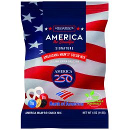 Custom 4 oz. ECO- Digibag, America 250 M&M Snack Mix - Assorted