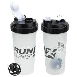 Custom Flip-Top 20 oz Plastic Shaker Tumbler - Black