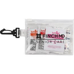 Custom On The Go 12-Piece First Aid Pack - Clear Custom On The Go 12-Piece First Aid Pack - Clear