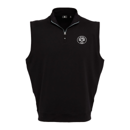 Custom FootJoy Mens Performance Quarter-Zip Golf Vest - Black 