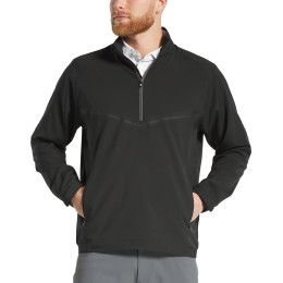 Custom FootJoy Mens Zephyr Half-Zip Windshirt - Black 