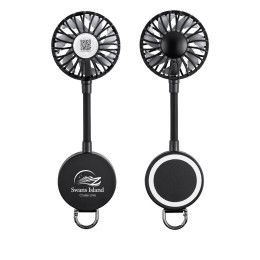 Custom Rechargeable Magnetic Phone Fan - Black