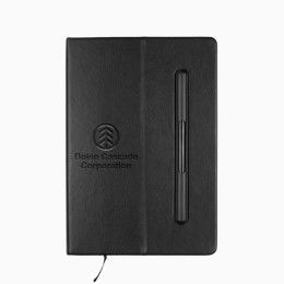 Custom EcoHyde A5 Journal with Pen - Black