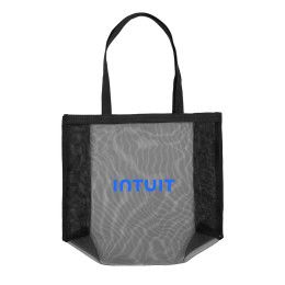 Custom MeshLine Shopper Tote Bag - Black