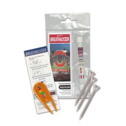 Custom Golfers Single-Use Breathalyzer with Custom Printed Insert 
