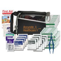 Custom Go Safe-60 pcs First Aid Kit - Black 