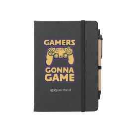 Custom Journal Notebook With Sticky Notes & Flags - Full Color - Black 