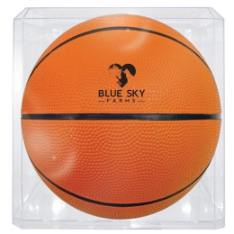 Custom 29 1/2" Full-Size Rubber Basketball - Orange With Black 