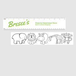 Custom Ruler, Coloring with Stock Back Zoo Custom Ruler, Coloring with Stock Back Zoo