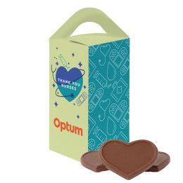 Custom Nurse Appreciation Tote box with 1 oz Milk Chocolate Hearts Custom Nurse Appreciation Tote box with 1 oz Milk Chocolate Hearts