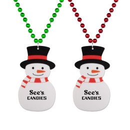 Custom Snowman Medallion Beads Custom Snowman Medallion Beads