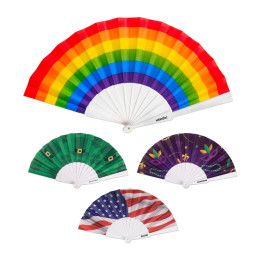 Custom Holiday Folding Fan - All Color Custom Holiday Folding Fan - All Color