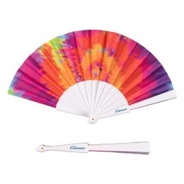 Custom Tie-Dye Foldout Hand Fan Custom Tie-Dye Foldout Hand Fan