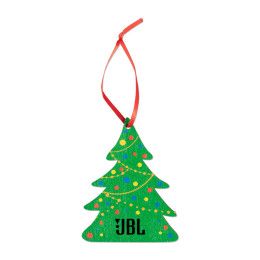 Custom Wooden Tree Ornament with Ribbon