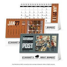Custom Triumph® Desk Tent Calendar - The Saturday Evening Post Desk Custom Triumph® Desk Tent Calendar - The Saturday Evening Post Desk
