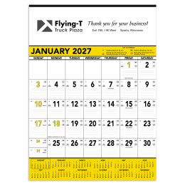 Custom Triumph® Wall Calendar - Yellow & Black 