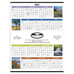 Custom Triumph® Scenic Span-A-Year Calendar - Month view Custom Triumph® Scenic Span-A-Year Calendar - Month view