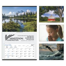 Custom Triumph® Large Hanger Calendar with Stock Photo - FREE SET-UP Custom Triumph® Large Hanger Calendar with Stock Photo - FREE SET-UP
