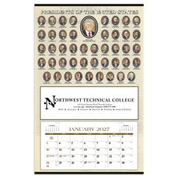 Custom Triumph® Presidents Hanger 12-Month Calendar Custom Triumph® Presidents Hanger 12-Month Calendar