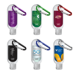 Custom Sanitizer 1.9 oz with Carabiner - All color