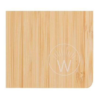 Custom Wellable FSC 100% Bamboo Sticky Note Pad - Natural Open View 